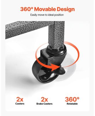 Fishing Rod Holder, 15-Rod Mobile Pole Rack Cart with Wheels for Garage or Home Fishing Gear Storage