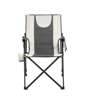 Folding Camping Chair, 3 Reclining Positions, High Back Padded Outdoor Chair with Armrest and Headrest, 260 lbs Capacity
