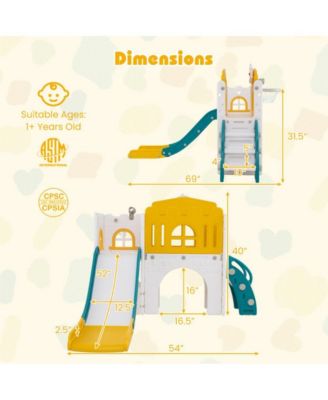 9 in 1 Toddler Slide and Activity Playset