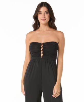 Women's Beaded Detail Cover-Up Jumpsuit