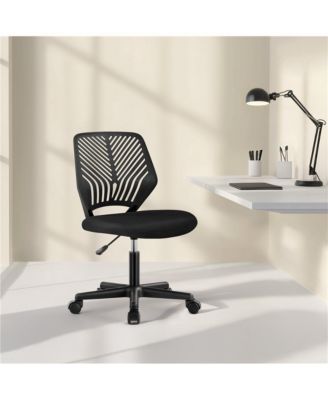 Office Chair Armless Desk Chair Mid Back Swivel Chair