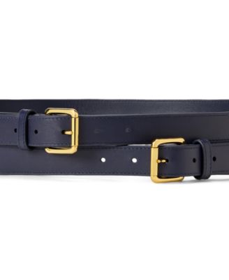 Double-Buckle Stacked Wide Belt