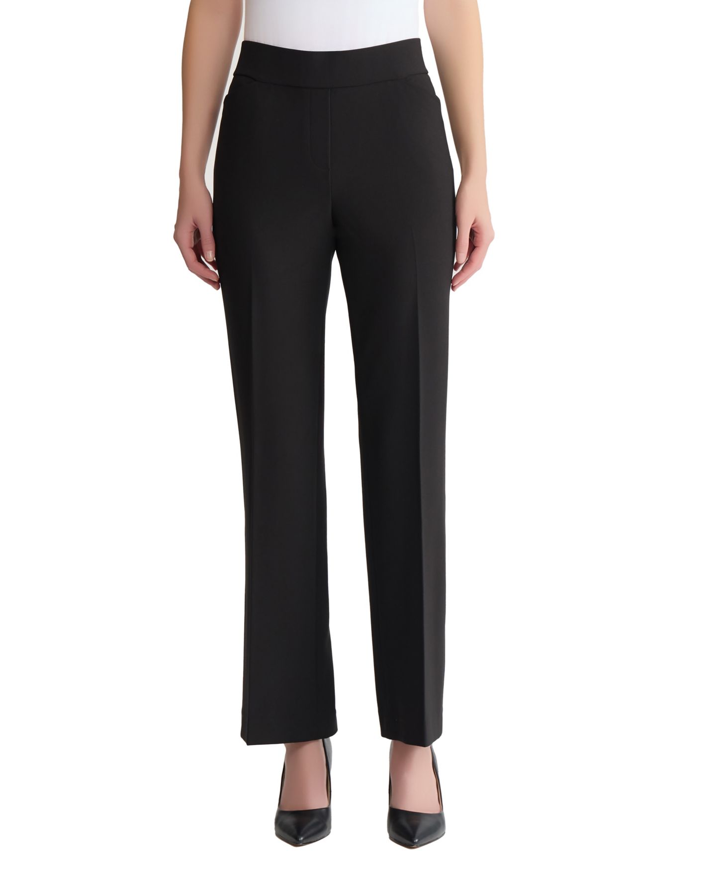 Женские брюки Jones New York Mid-Rise Diagonal Trousers, цвет: Чёрный — фото 1