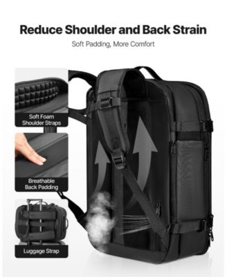 65L Vacuum Seal Compression Travel Backpack Carry-On Luggage