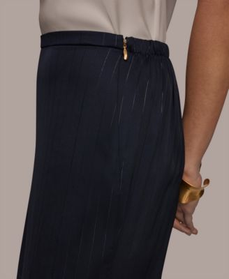 Women's Pinstripe Wide Leg Pull-On Pants