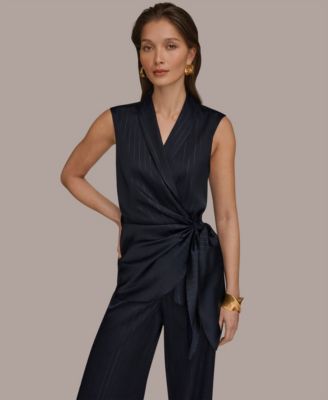 Women's Pinstripe Sleeveless Top