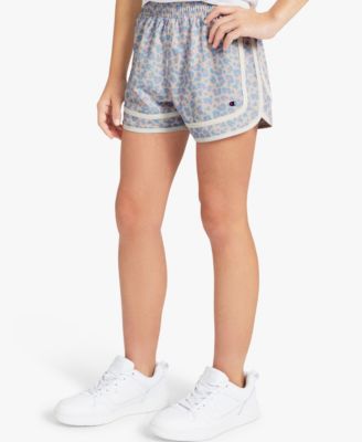 Girls' 7-16 Printed Woven Varsity Pull-On Shorts
