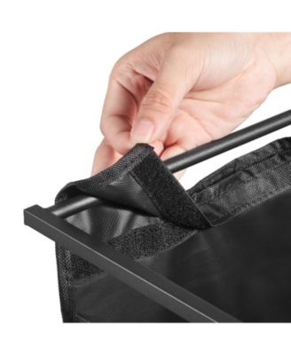 3-Tier Laundry Sorter with Rack, 2-Section Hamper with Shelves & Drawers, Ladder Shelves, 600D Oxford Bags, Metal Frame