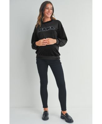 Women's Velvet Mama Crewneck Maternity Sweatshirt