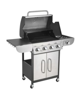 4-Burner Propane Gas Grill with Side Burner
