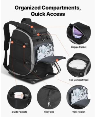 65L Ski Waterproof Boot Bag Travel Backpack