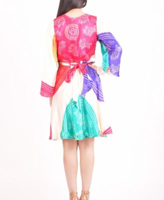 Women's Isla Bandhani Wrap Dress