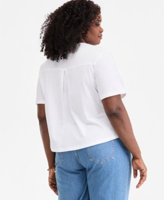 Trendy Plus Size Merci Embroidered Graphic Top