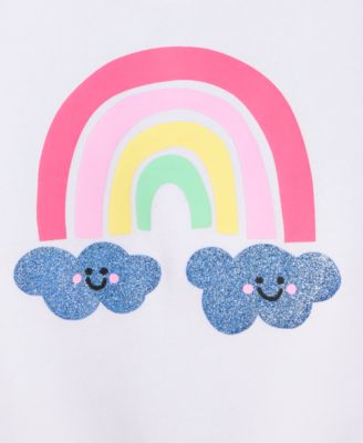 Girls' 12M-5T Rainbow-Print Sweatshirt