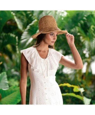 The Nina Raffia Hat In Beige