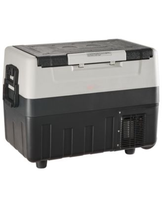 48QT/45L Dual Zone Car Refrigerator Freezer, -4°F to 50°F, 12/24V DC & 100-240V AC, Portable Compressor Cooler