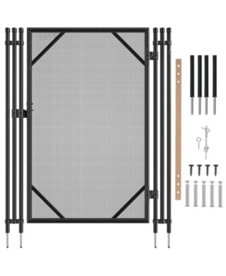 Pool Fence Gate, 4 ft x 2.5 ft Removable Inground Pool Gate Kit, Easy DIY Install, Child & Pet Safety Fence Gate with Stainless Latch