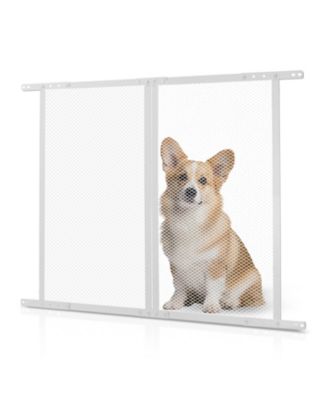 RV Screen Door Protector Grille, 28.5 x 31.5 in Aluminum Alloy Mesh Guard, Easy Install/Remove, Pet Protection, White