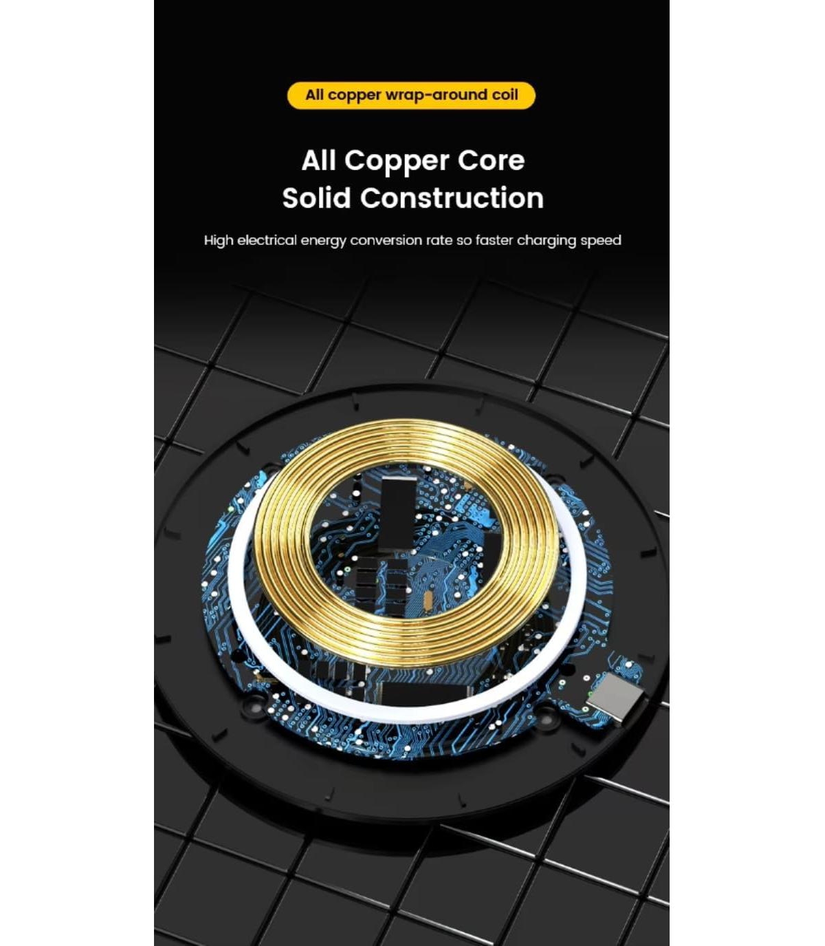 Risokeys Maximum 15W wireless charger, compatible with smartphones and headphones, provides fast charging for mobile phones Apple Huawei phones