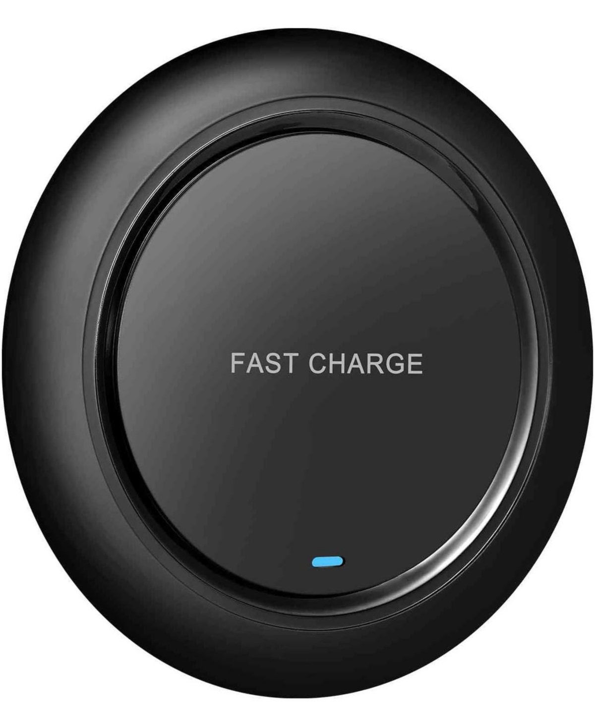 Risokeys Round desktop wireless charger, 15W maximum fast wireless charging pad, compatible with i-Phone 14 for Apple, Black