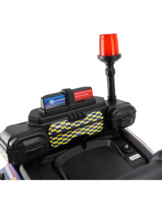 6V Kids Police Ride-On ATV, Electric Toy with 4 Wheels, Light, Sound & Foot Pedal Drive