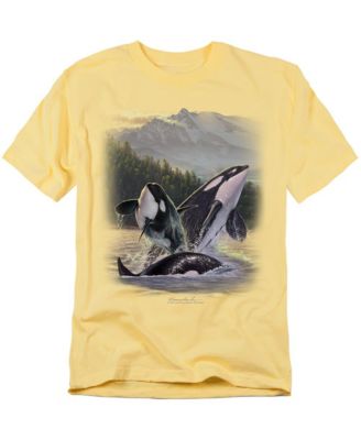 Men's Wildlife Breaching Orcas T Shirt