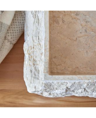 Genuine Marble Washbasin Sin hand-carved Rustic Design Bathroom