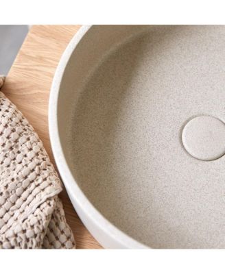 Gina Black Terrazzo round washbasin