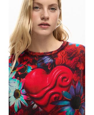 Women's HEART PRINTED SWEATSHIRT