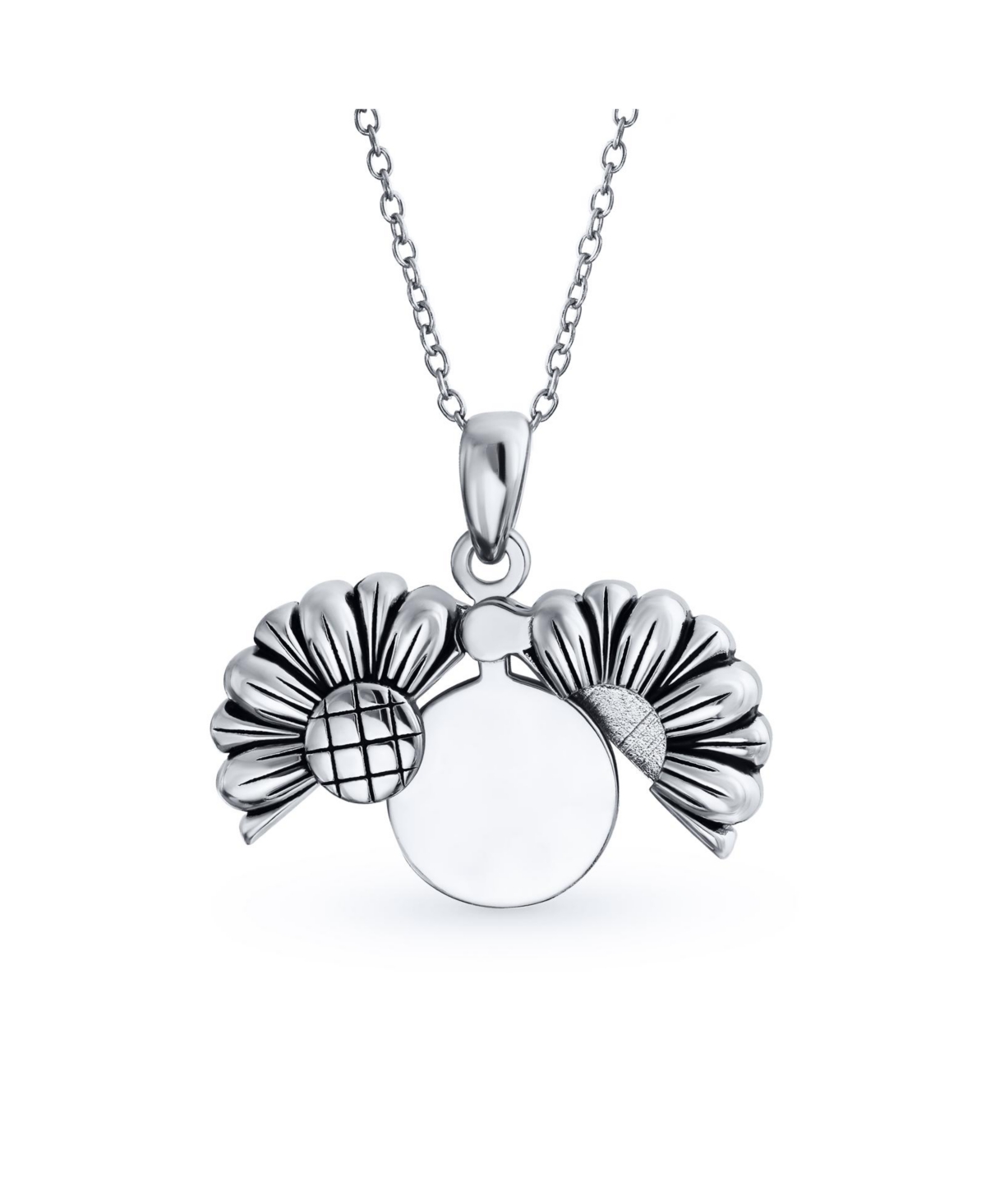Bling Jewelry Sunflower Open Locket Pendant 925 Sterling Silver
