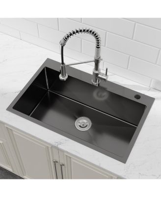 30" x 19" Stainless Steel Single Bowl Overmount Kitchen Sink