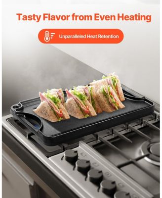 Cast Iron 14" x 8.5" Reversible Grill/Griddle Pan