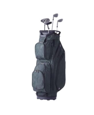Golf Cart Bag, 14-Way Divider Top, 36", 11 Pockets, Premium Nylon, Handles, Dust Cover & Detachable Straps