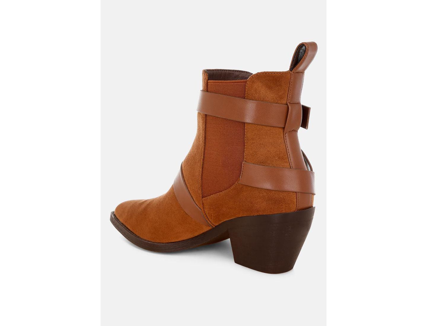 Женские ботинки London Rag Raveta Microfiber Buckle Strap Western, цвет: Бежевый / Хаки — фото 2