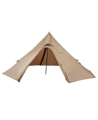 Hot Tent for 2 Persons, Waterproof Canvas Winter Tipi Tent with Stove Jack, Lightweight 4-Season Shelter, S Size