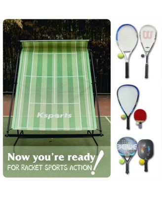 Racquet Sports Tennis Rebounder for Indoor & Outdoor w/Carry Bag, Green