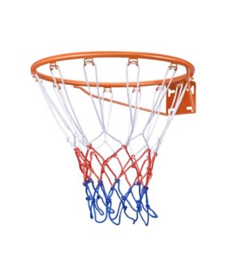 Basketball Rim Replacement, 18", Wall/Door Mount, Heavy-Duty Flex Rim w/ Net, Indoor/Outdoor
