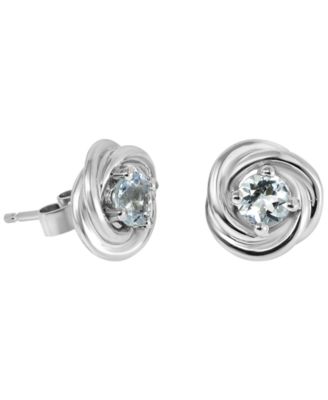 Aquamarine (3/4 ct. t.w.) Stud Earrings in Sterling Silver