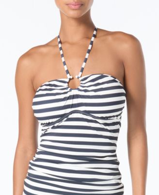 Michael Kors Women's Striped Tankini Top