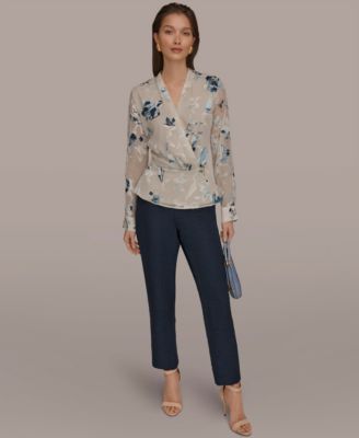 Women's Floral Print Long-Sleeve Top