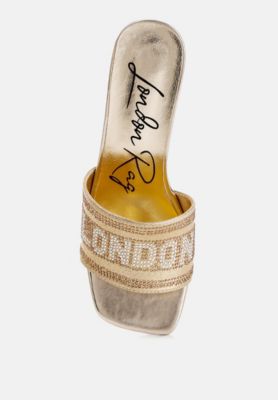 Womens Starks Rhinestone Embellished London Sandals