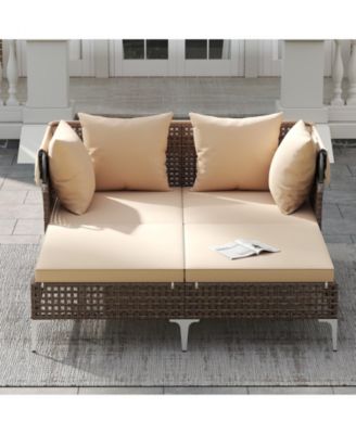 Patio Chaise Lounge Chair with 6-Level Adjustable Backrest