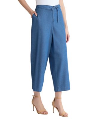 Women's Wide Leg Scallop Hem Pants