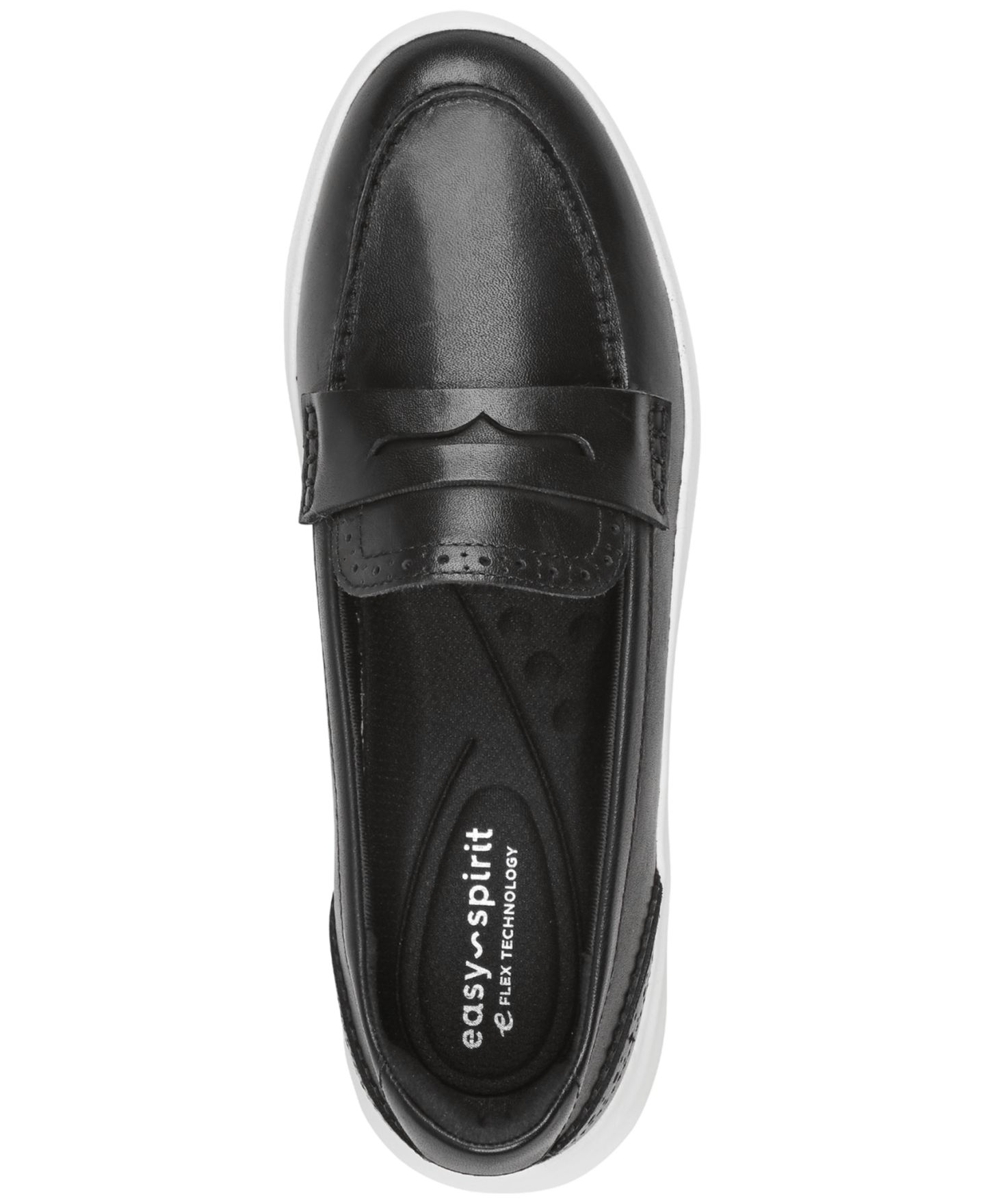 Женские туфли Easy Spirit Ryla eFlex Slip-On Penny, цвет: Чёрный кожаный — фото 4