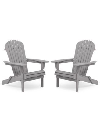 Wood Lounge Patio Chair for Garden Outdoor Wooden Folding Adirondack Chair Set of 2 Solid Cedar Wood Lounge Patio Chair for Garden