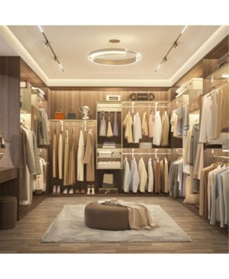 62-96 Inch Hanging Closet System with Hanging Rod