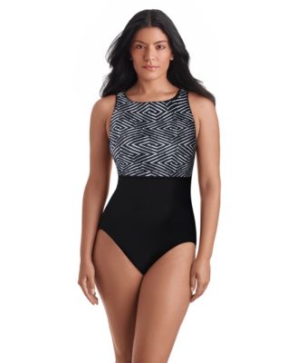 Women's Binded Crewneck One-Piece Swimsuit