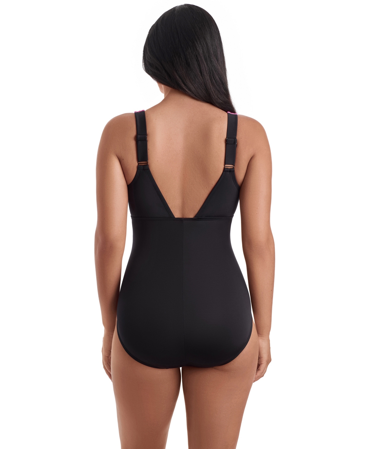 ShapeSolver Women's Scoop Neck One-Piece Swimsuit