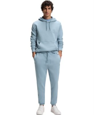 Men's Regular-Fit Cotton Terry Logo Patch Hoodie