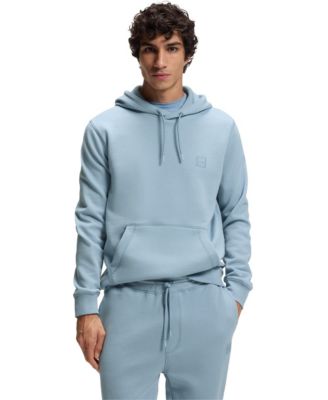 Men's Regular-Fit Cotton Terry Logo Patch Hoodie